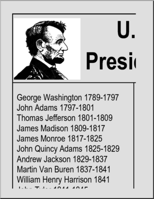 Large Poster: U.S. Presidents (b/w)