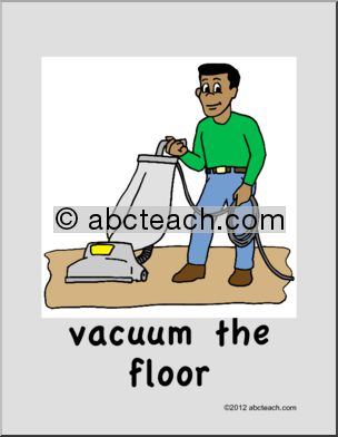 Poster: Chore Expressions Ã± Ã¬Vacuum the FloorÃ® (ESL)