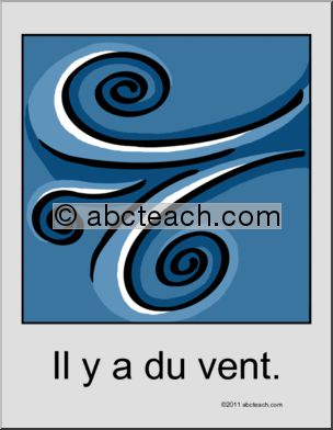 French: Affiche: le temps-vent