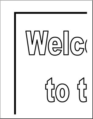 Large Poster: Welcome to 1st Grade (b/w)