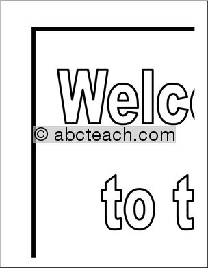 Large Poster: Welcome to 1st Grade (b/w)