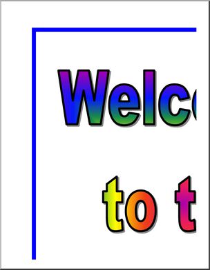 Large Poster: Welcome to the 1st Grade (color)