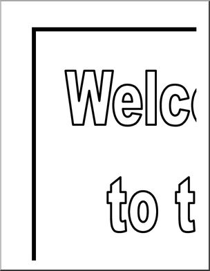 Large Poster: Welcome to the 2nd Grade (b/w)