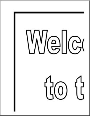 Large Poster: Welcome to 3rd Grade (b/w)