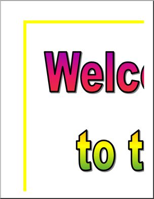 Large Poster: Welcome to the 5th Grade (color)