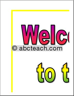 Large Poster: Welcome to the 5th Grade (color)