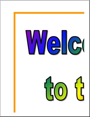 Large Poster: Welcome to the 6th Grade (color)