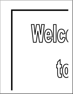 Large Poster: Welcome to Kindergarten (b/w)