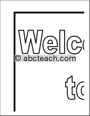 Large Poster: Welcome to Pre-K (b/w)