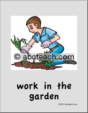 Poster: Spring Activity: Ã¬work in the gardenÃ® (ESL)