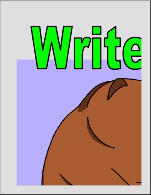 Large Poster: Write me a Story! (bear)