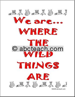 We are “Where the Wild Things Are” (red) Poster