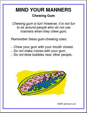 Poster: Manners – Chewing Gum