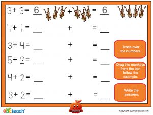 Interactive: Notebook: Math: Addition with pictures: Set 12, apples (prek-1)