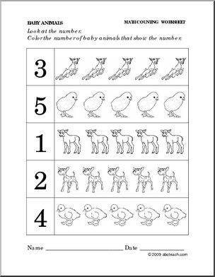 Worksheet Set: Baby Animal Theme – Abcteach