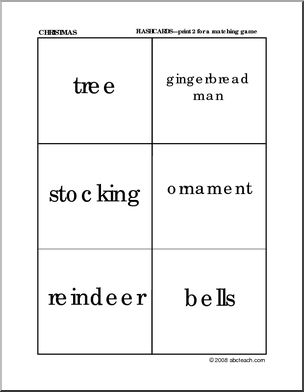 Matching: Christmas Words (preschool/primary)