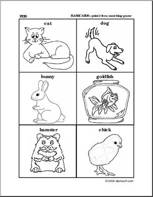 Matching: Pet Pictures (preschool/primary)