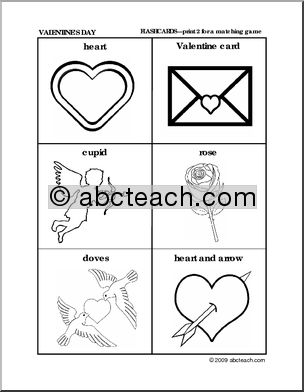 Matching: Valentine’s Day Pictures (preschool/primary)