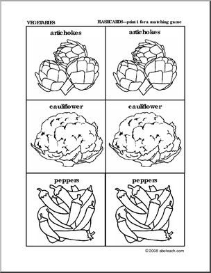 Worksheet Set: Vegetable Theme (preschool/primary)