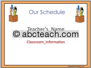 PowerPoint Template: School and Class Schedule