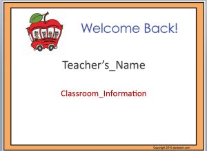 PowerPoint Template: Welcome Back to School