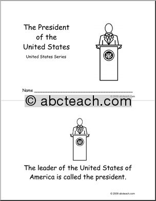Booklet: The U.S. President (b/w)