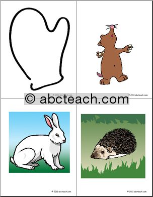 Flashcards: Animals of The Mitten (color) (pre-K/primary)