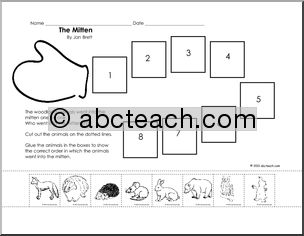 Book: The Mitten Sequence Game (pre-K/primary