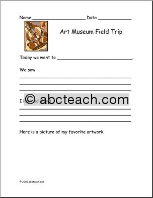 Report Form: Field Trip – Art Museum (primary)