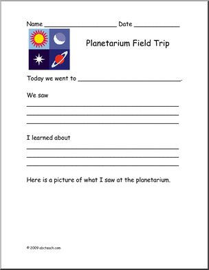 Report Form: Field Trip – Planetarium (primary)