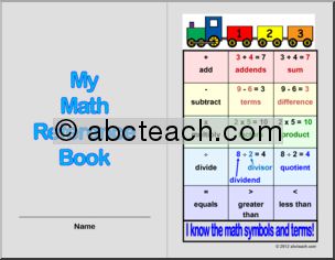 Booklet: My Math Reference Book (primary)