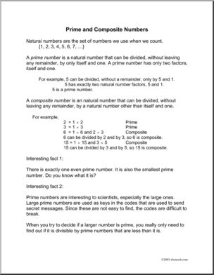 Math Rules: Prime and Composite Numbers (upper elem/middle)