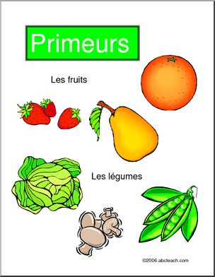 French: Poster–Primeurs–Fresh Produce