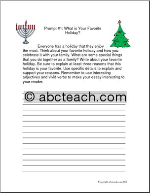 Writing Exercises (upper elementary) Writing Prompt