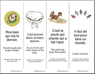 French: Bookmarks – proverbs 3