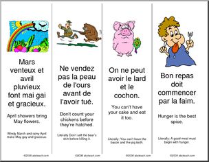 French: Bookmarks – proverbs 5