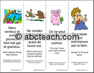 French: Bookmarks – proverbs 5