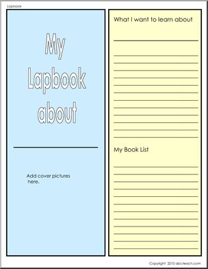 Lapbook: Book Template 2 (color)