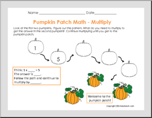 Pumpkin Patch Game – multiplication (elem) Math