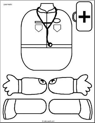 Paper Bag Puppet: People - Paramedic | Abcteach