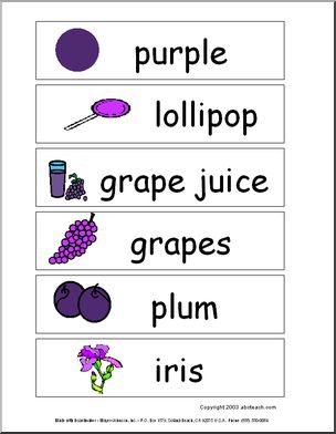 Word Wall: The Color Purple (pictures)