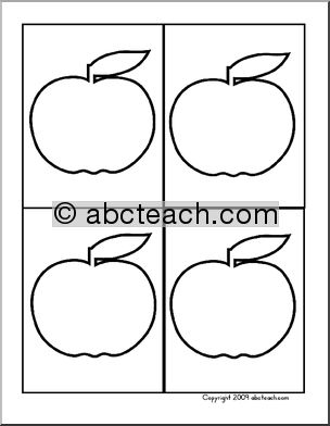 Punch Pin Card: Apple – 4 per page (Montessori/preschool)
