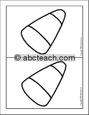Punch Pin Card: Candy Corn- 2 per page  (Montessori/preschool)