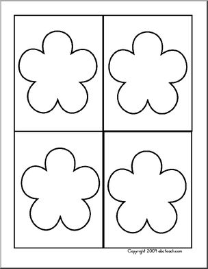 Punch Pin Card: Flower – 4 per page (Montessori/preschool)