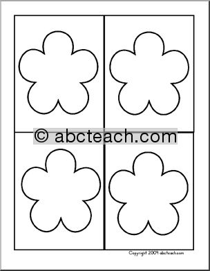 Punch Pin Card: Flower – 4 per page (Montessori/preschool)