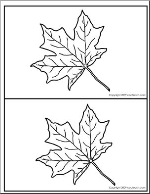 Punch Pin Card:  Maple Leaf – 2 per page (Montessori/preschool)