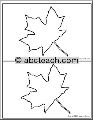Punch Pin Card:  Maple Leaf outline – 2 per page (Montessori/preschool)