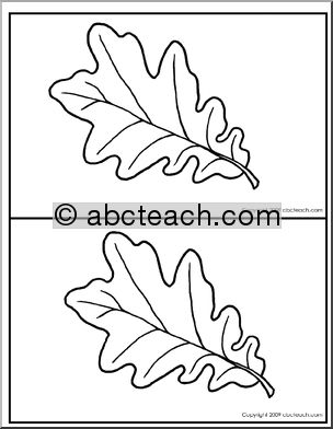 Punch Pin Card: Oak Leaf – 2 per page (Montessori/preschool)
