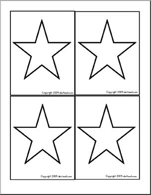 Punch Pin Card: Star – 4 per page (Montessori/preschool)