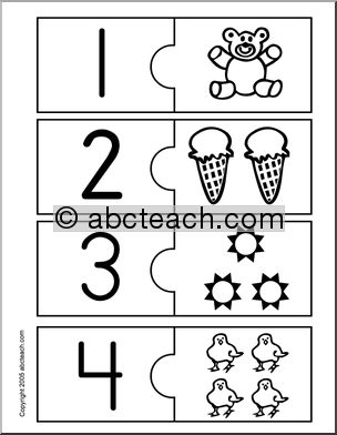 Puzzles: Number Picture Match 0-10 (pre-k/primary)